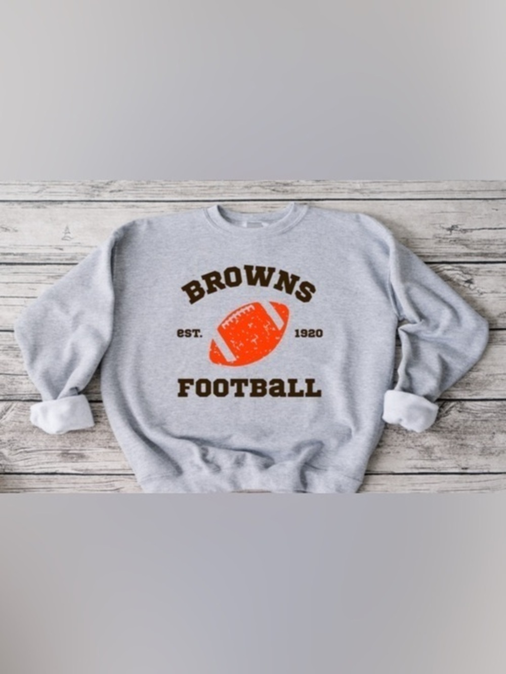 Browns Retro Football Crewneck